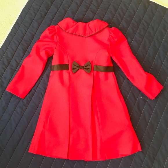 Elegant, Red 2-Piece Classic Girls Dress - Picture 4 of 7